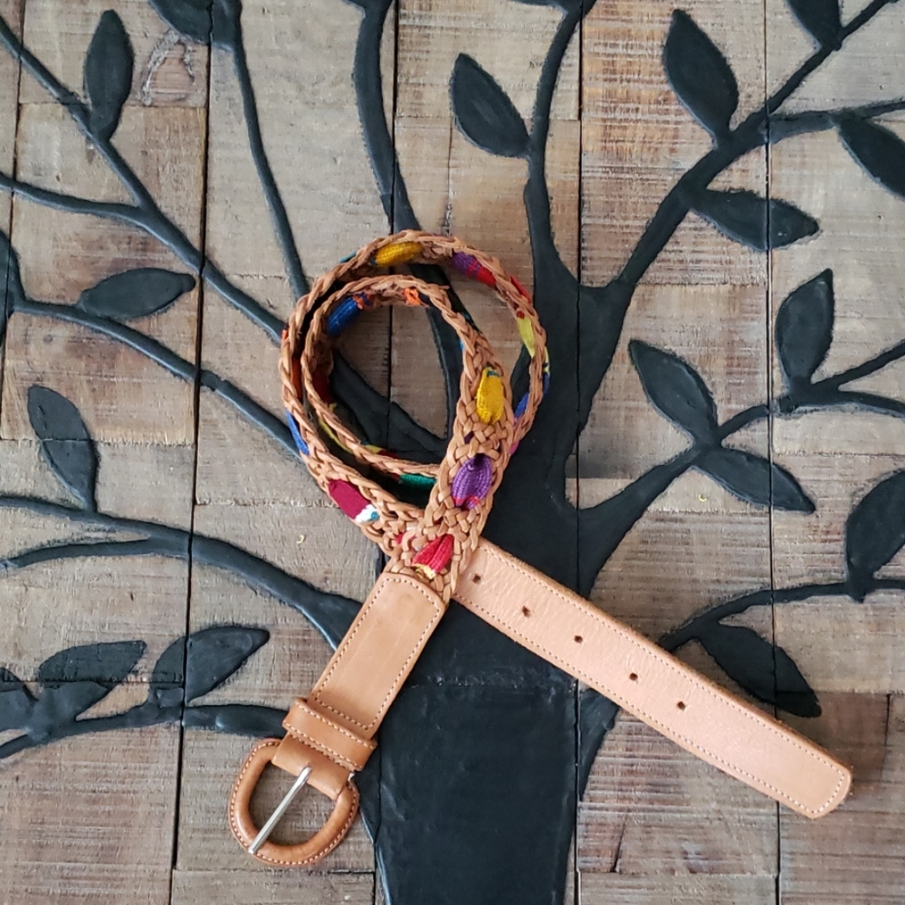 Boho Woven Belt Made in Guatemala Medium